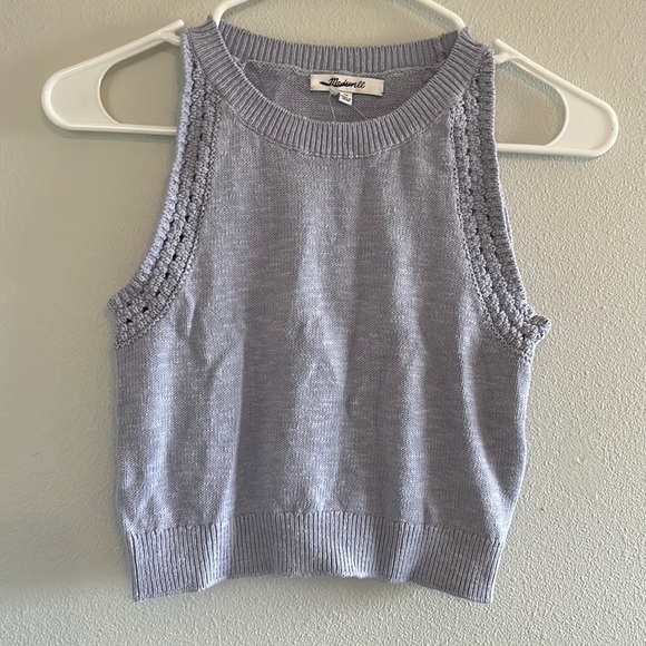 Madewell Tops - Madewell Crochet-Trim Crop Sweater Tank
